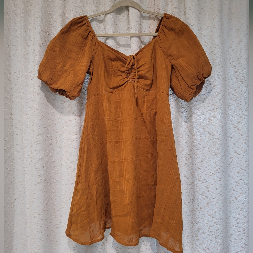 Burnt Orange Mini Dress